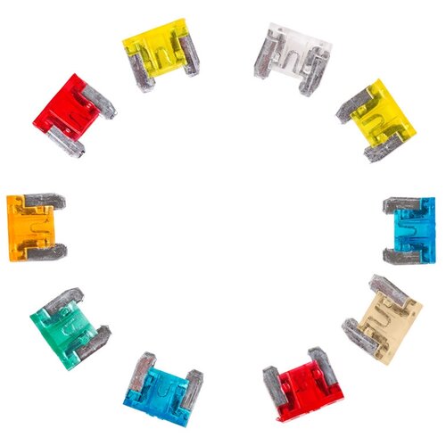 Набор автомобильных предохранителей REXANT Korea от 5 А до 30 А с щипцами для замены предохранителей 10 шт 199₽