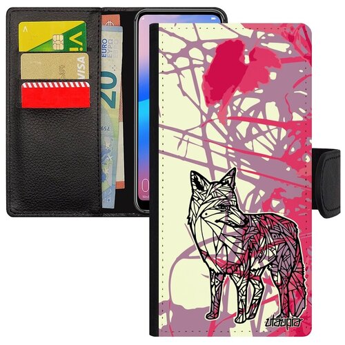 фото Ударопрочный чехол книжка для мобильного // galaxy a10 // "лиса" хитрая лисица, utaupia, розовый