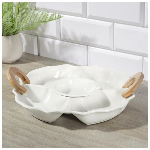 Менажница керамическая 4 секции Эстет 34305 см соусник 1747₽