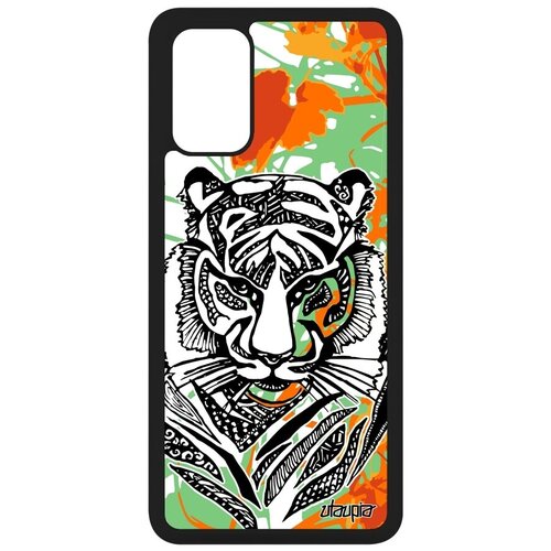 фото Новый чехол на мобильный // samsung galaxy s20 plus // "тигр" tiger хищник, utaupia, розовый