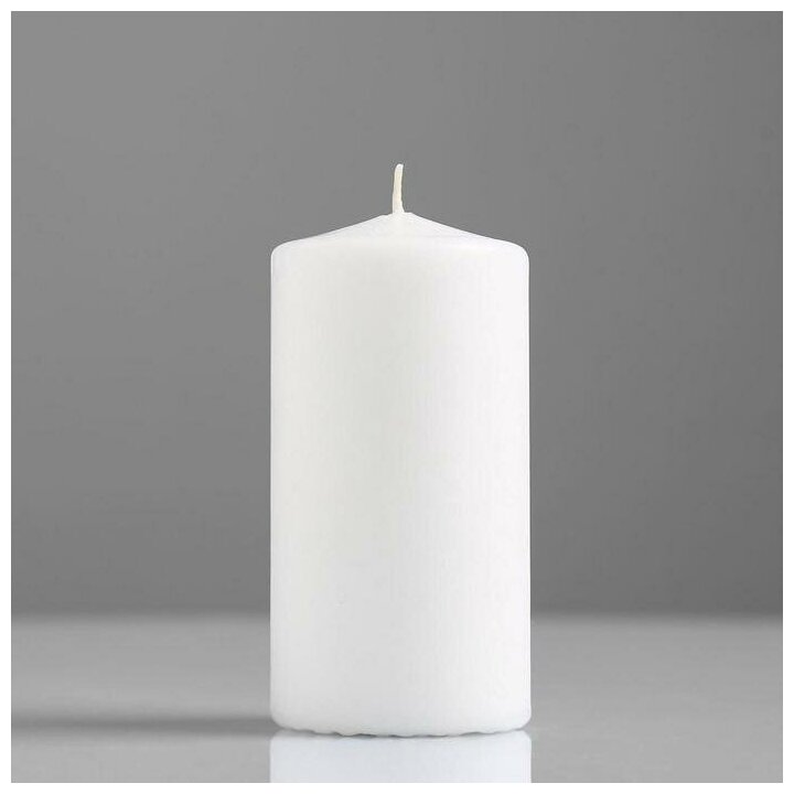 фото Свеча "Классическая", колонна, лак, белая