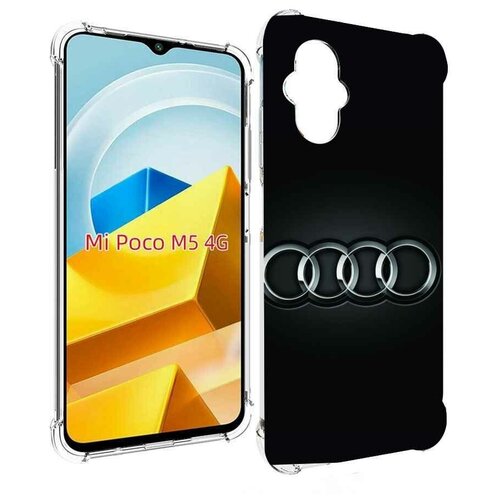 Чехол MyPads ауди audi 2 для Xiaomi Poco M5 задняя-панель-накладка-бампер