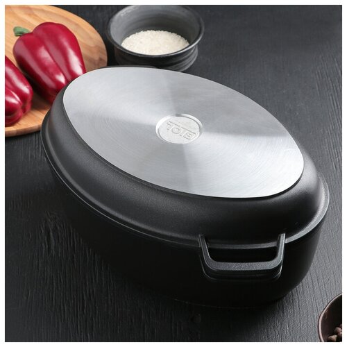 фото Гусятница 4 л с утолщенным дном и крышкой-сковородой-гриль биол