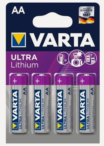 Изображение товара Элемент питания Varta Ultra Lithium LR6 AA бл 4