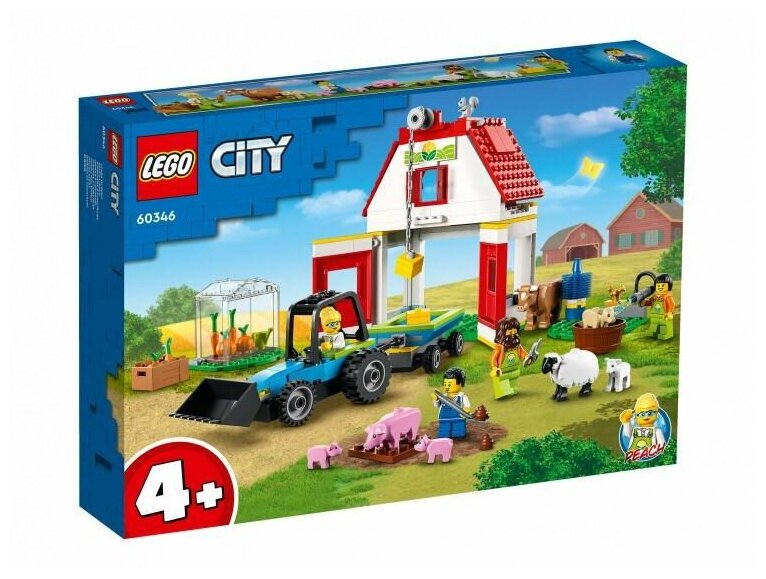 Конструктор LEGO CITY Ферма и амбар с животными 60346-L