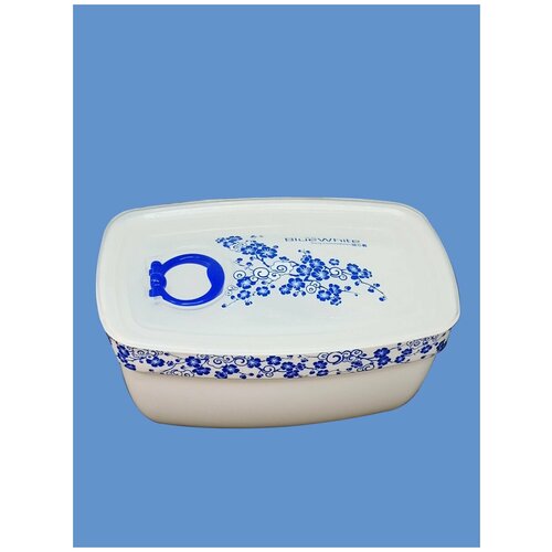 Герметичный ланч-бокс с цветочным рисунком (В-319)1200мл