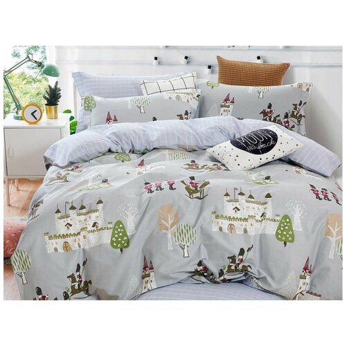 фото Комплект постельного белья 1,5-спальный, печатный сатин 1500-4s asabella