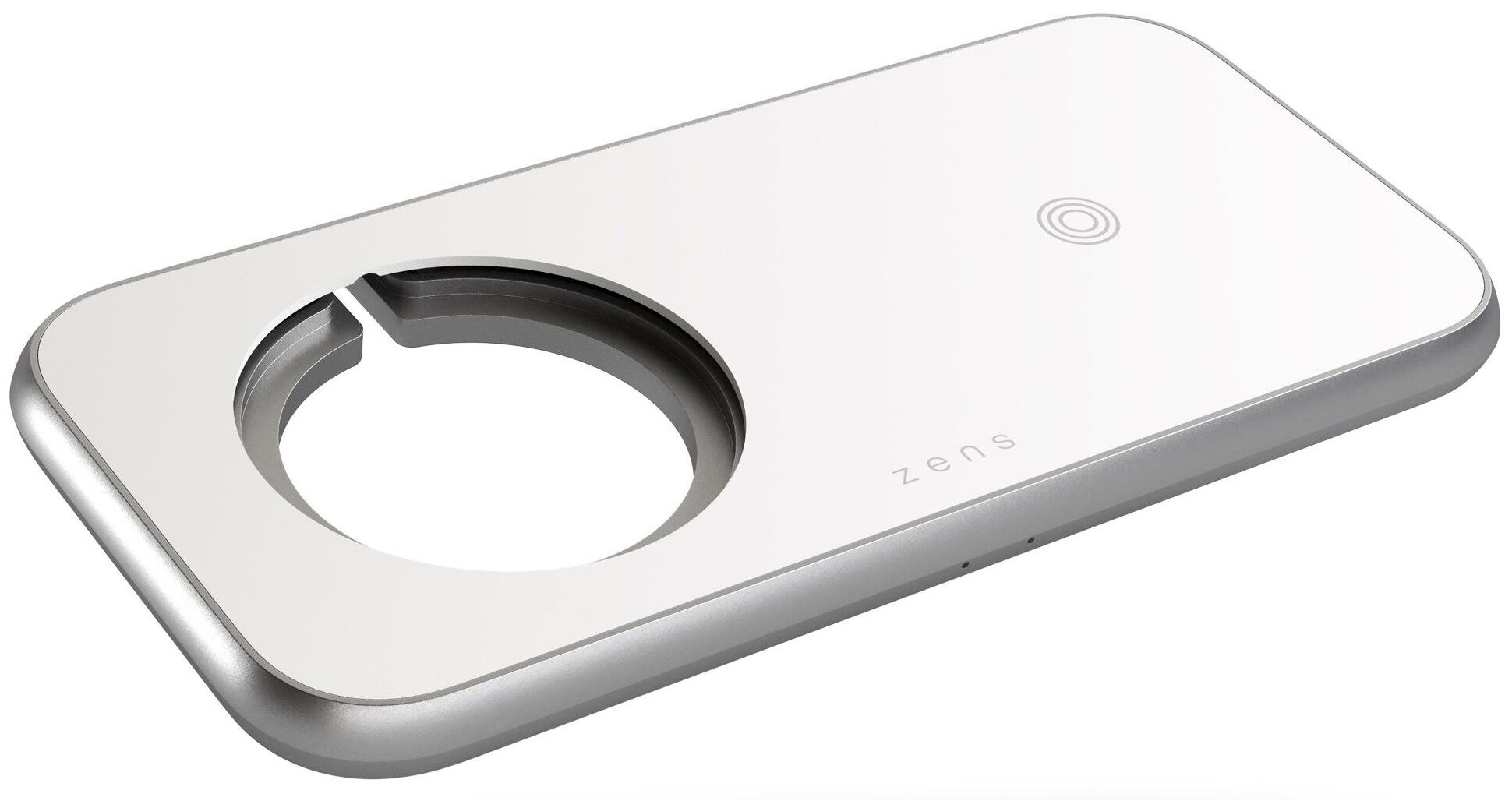 Беспроводное зарядное устройство ZENS Aluminium 3 - 1 Wireless Charger with 45W USD PD для MagSafe. Цвет белый.