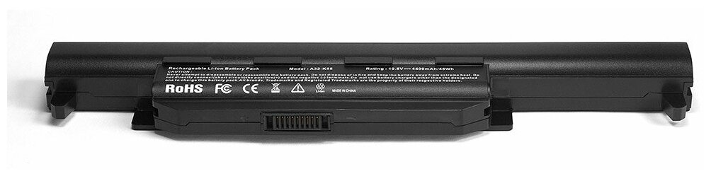 Аккумуляторная батарея для ноутбука Asus K45/K55/K75/A45/A55/A75/A95-Series, A32-K55/A33-K55/A41-K55, 10.8V, 4400mAh (K55)