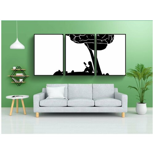 фото Набор модулных постеров для интерьера "анатомия, биология, головной мозг" 60x90 см. в тубусе, без рамки lotsprints