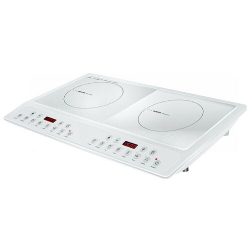 Плитка индукционная Centek CT-1514 White, 3500Вт, 2 конф, 8 наст мощ-ти, 7 прогр, таймер, LED