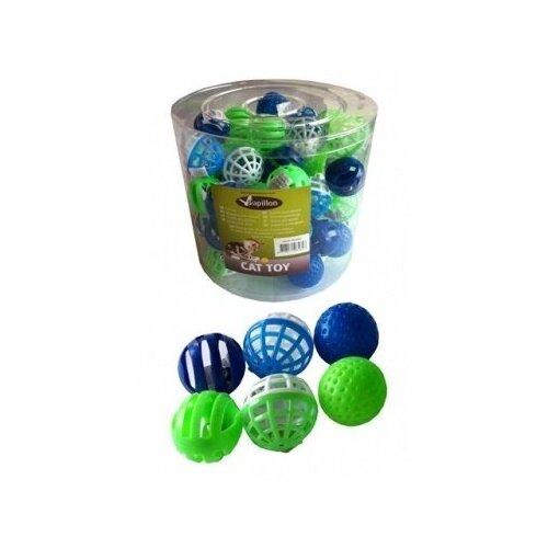 фото Papillon игрушка для кошек мяч, пластик, 4см (plastic cat ball) 240045, 0,031 кг noname