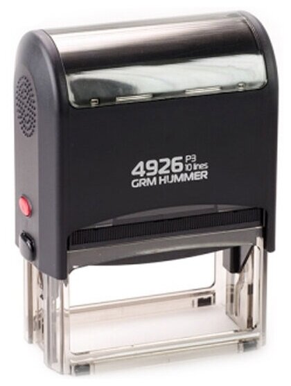 Оснастка GRM 4926 P3 Hummer для печати, штампа, факсимиле. Поле: 75х38 мм. Корпус: черный.