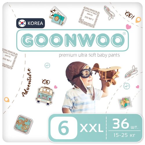 GOONWOO трусики XXL, 15 - 25 кг, 36 шт.