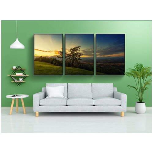 фото Набор модулных постеров для интерьера "канун, мировоззрение, дерево" 60x90 см. в тубусе, без рамки lotsprints