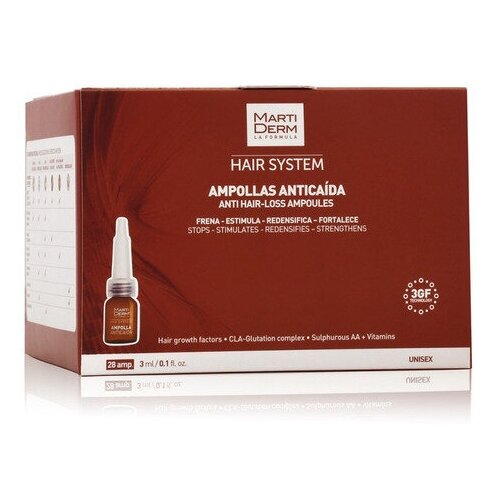 Ампулы против выпадения волос MARTIDERM Hair System 28 х 3 мл