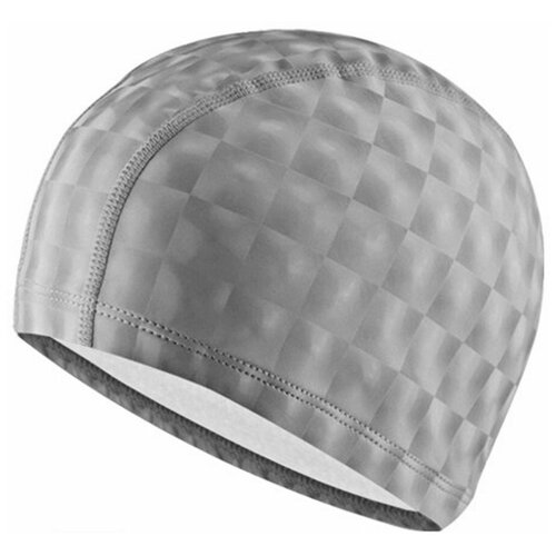 фото B31517-9 шапочка для плавания пу одноцветная 3d (серебро) smart athletics