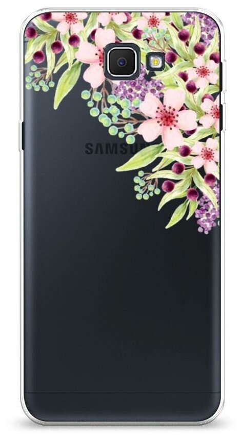 Силиконовый чехол "Цветочный уголок" на Samsung Galaxy J5 Prime 2016 / Самсунг Галакси Джей 5 Прайм 2016