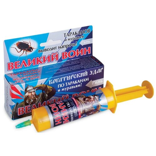Великий Воин, Богатырский удар, профессиональный гель от тараканов, 45 гр