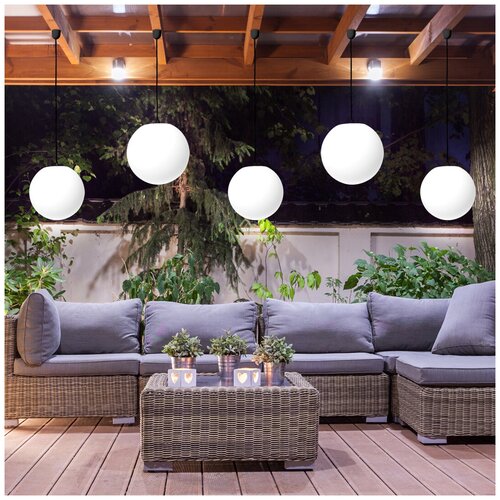 Подвесной светильник шар 60 см с белым свечением