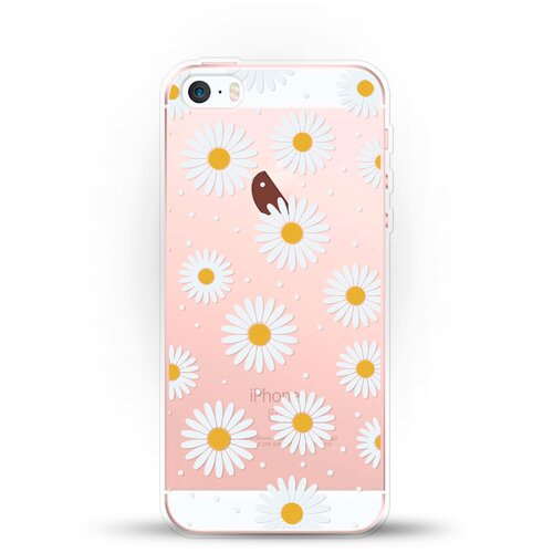 фото Силиконовый чехол ромашки на apple iphone 5/iphone 5s/iphone se andy & paul