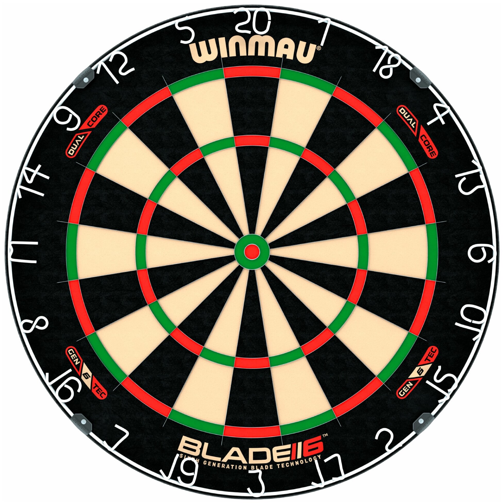 Двухслойная мишень для Дартс, Winmau Blade 6 Dual Core, профессиональный уровень, тонкие пластины