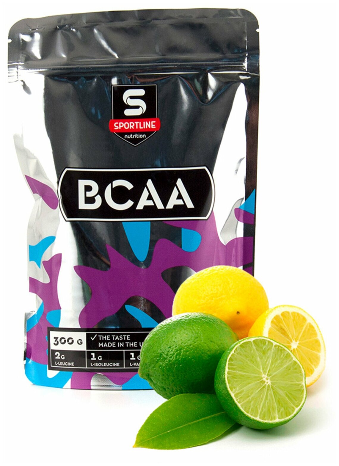 Аминокислоты SportLine BCAA 2:1:1 Bag 300g (Лимон-лайм) 2871036