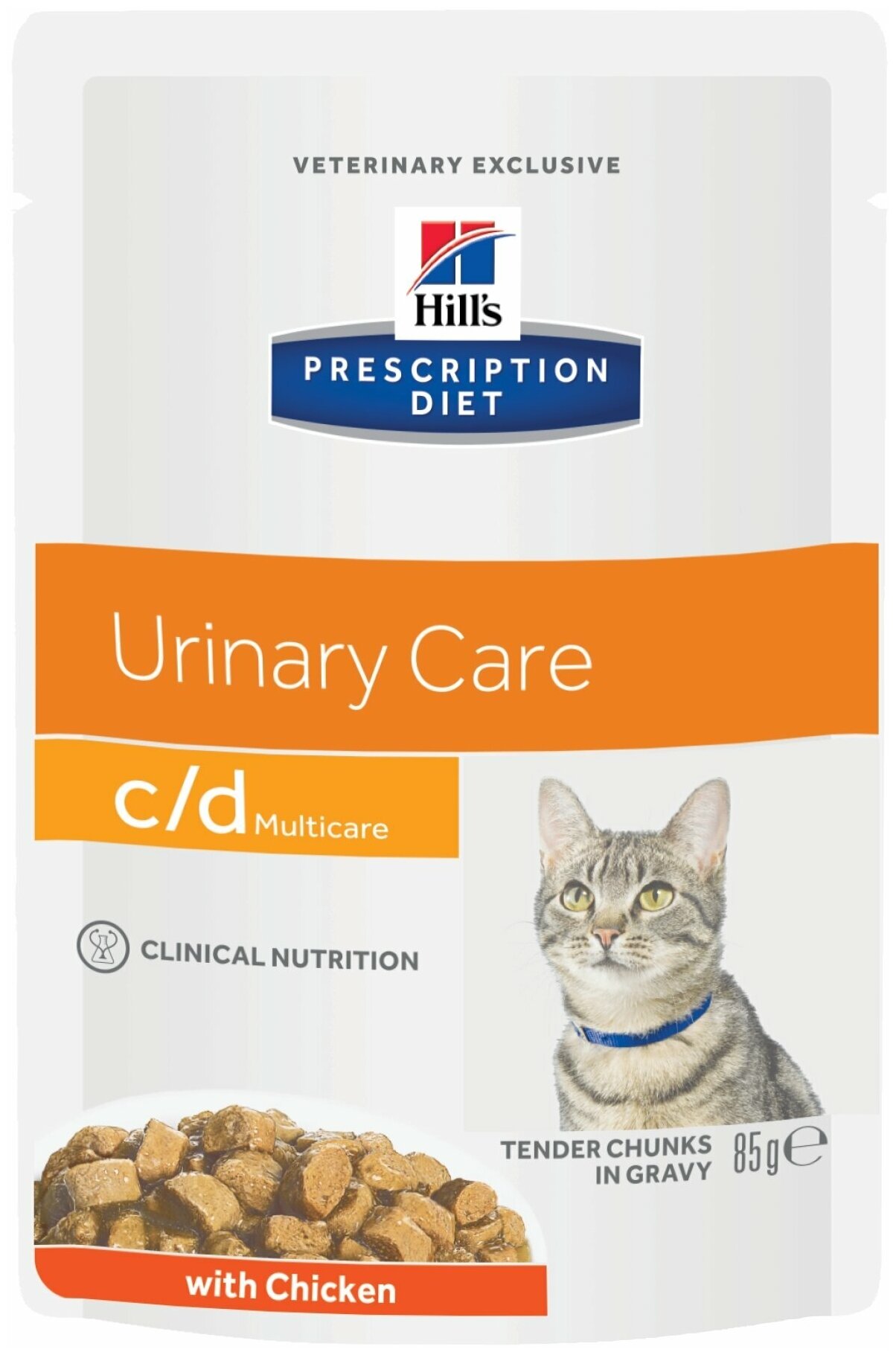 Влажный диетический корм Hill's Prescription Diet c/d для взрослых кошек при мочекаменной болезни, курица, 156г - фото №20