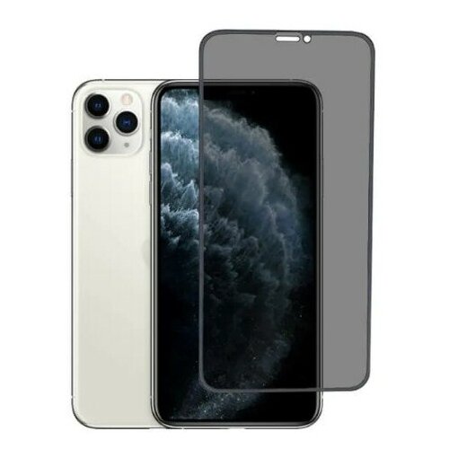 Защитное стекло антишпион iPhone 11 Pro/X /XS. Стекло на айфон 11 Про/X/XS. (black).