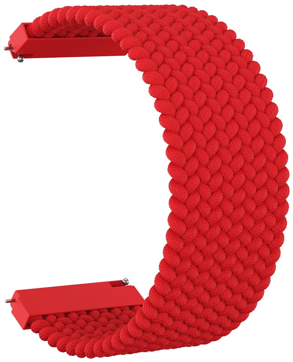 Ремешок нейлоновый GSMIN Braid 22 для Huawei Watch GT 2 Pro (165 мм) (Красный)