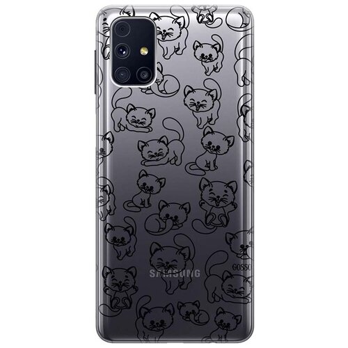 фото Ультратонкий силиконовый чехол-накладка clearview 3d для galaxy m31s с принтом "cute kitties" gosso