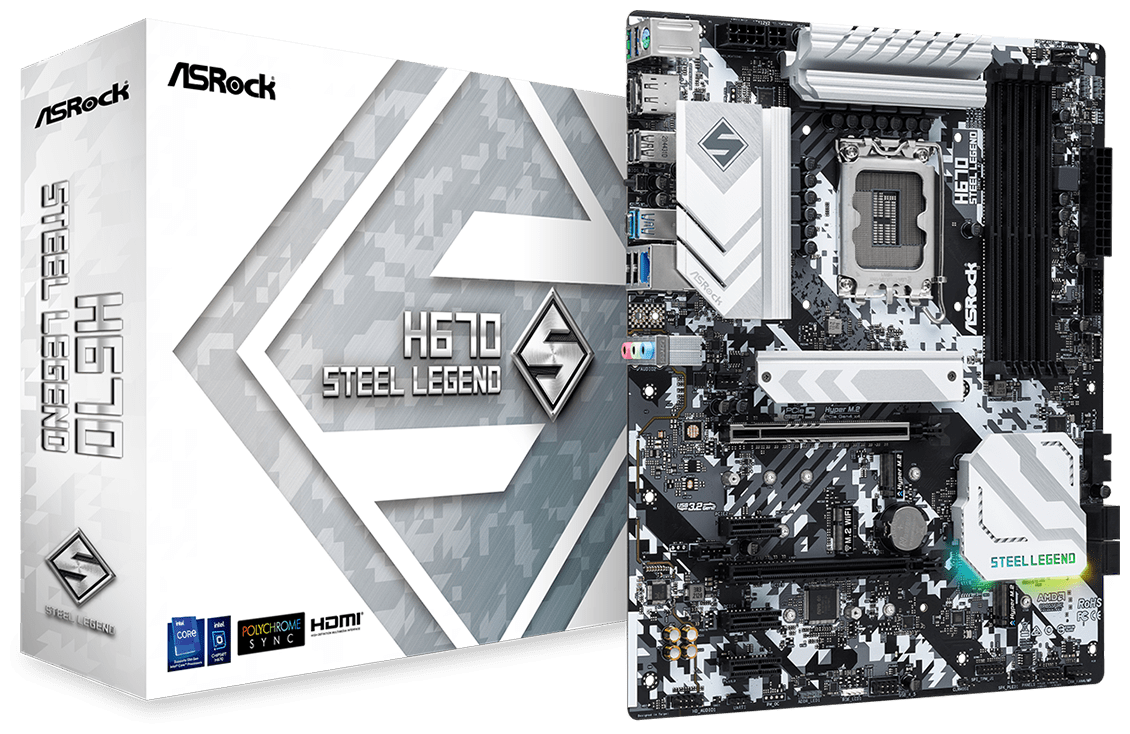 Материнская плата Asrock H670 S1700 ATX H670 STEEL LEGEND A - фото №5