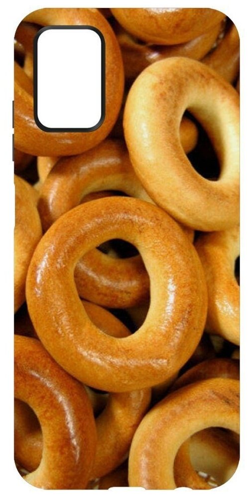 Чехол-накладка Krutoff Soft Case Сушки для Samsung Galaxy A03s (A037) черный