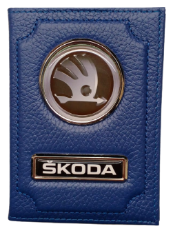 Обложка для автодокументов Skoda 1-6-1422, синий