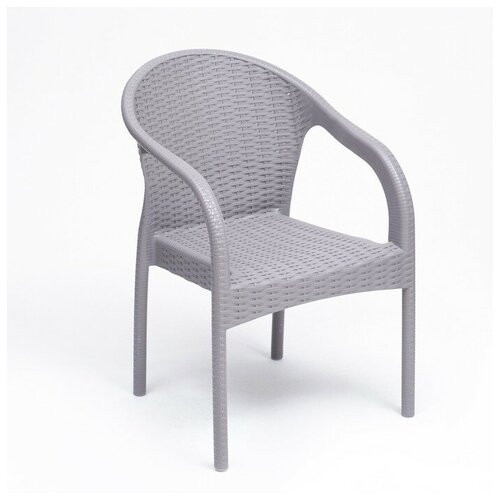 Кресло садовое Ротанг 64 х 58,5 х 84 см, серый