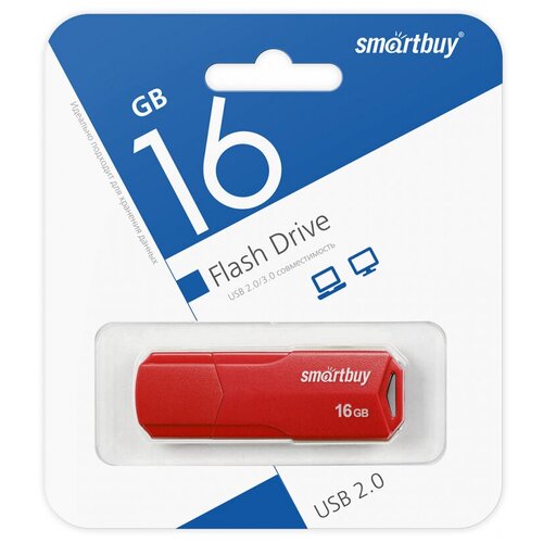 Флешка USB 2.0 SmartBuy 16 ГБ Clue ( SB16GBCLU-R )