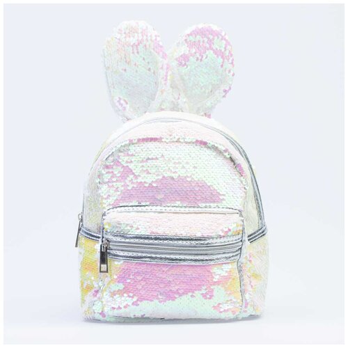 фото Рюкзаки повседневные для девочек котофей 02811174-00 размер выс. 22 см. цвет бел-роз
