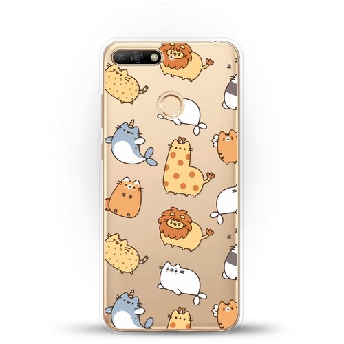 фото Силиконовый чехол котики на honor 7a pro andy & paul