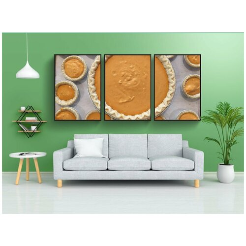 фото Набор модулных постеров для интерьера "тыква, пирог, еда" 60x90 см. в тубусе, без рамки lotsprints