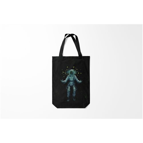 фото Сумка-шоппер / 31х42 см / тренды / разные космонавт и бабочки burnettie