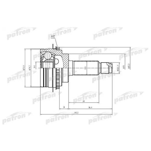 фото Patron pcv1551 шрус наружный с кольцом abs 27x56x30 abs44t subaru impreza g11 00-07