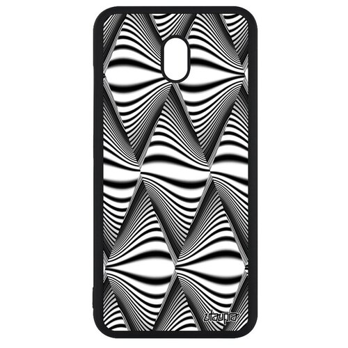 фото Противоударный чехол для мобильного // xiaomi redmi 8a // "иллюзия волны" дизайн графика, utaupia, серый