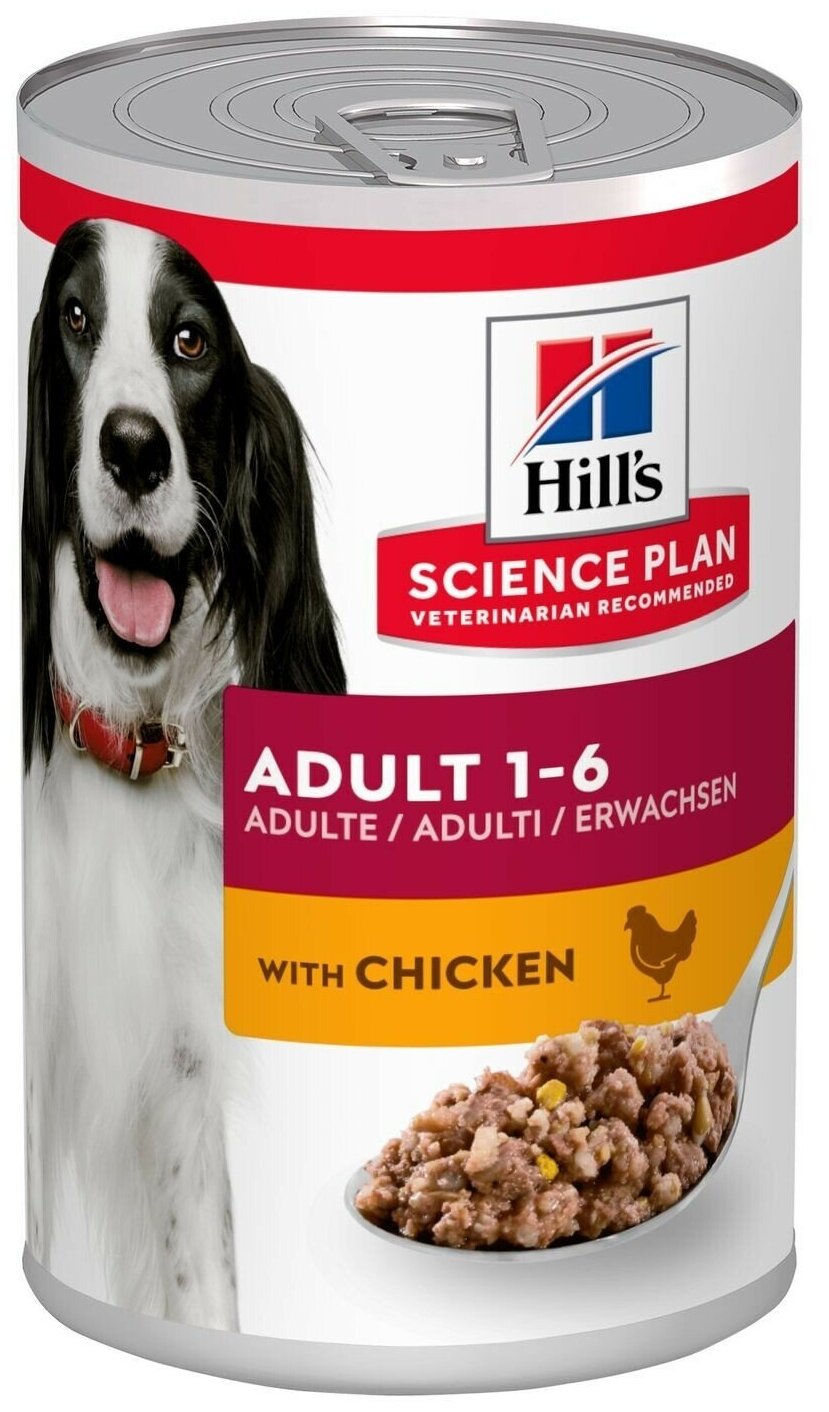 Влажный корм для собак Hill's Science Plan с курицей 6 шт. х 370 г