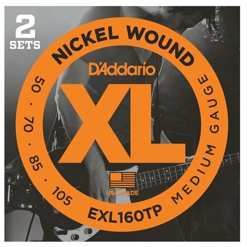 Набор струн D'Addario EXL160TP, 2 уп.