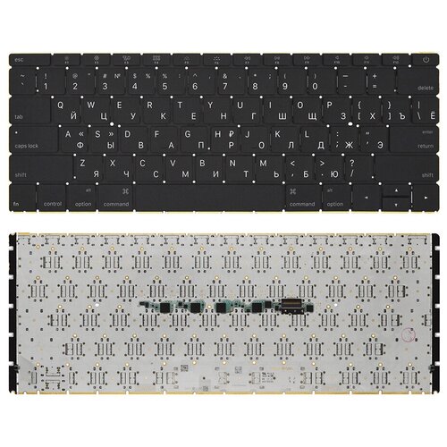 Клавиатура для ноутбука Apple MacBook 12 A1534 черная с подсветкой V2 11400₽