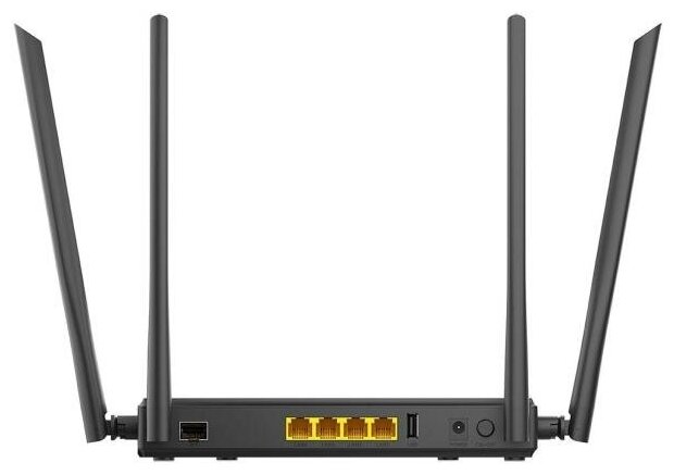 Wi-Fi роутер D-Link DIR-825/GFRU/R3A 802.11aс 1167Mbps 2.4 ГГц 5 ГГц 4xLAN USB LAN черный