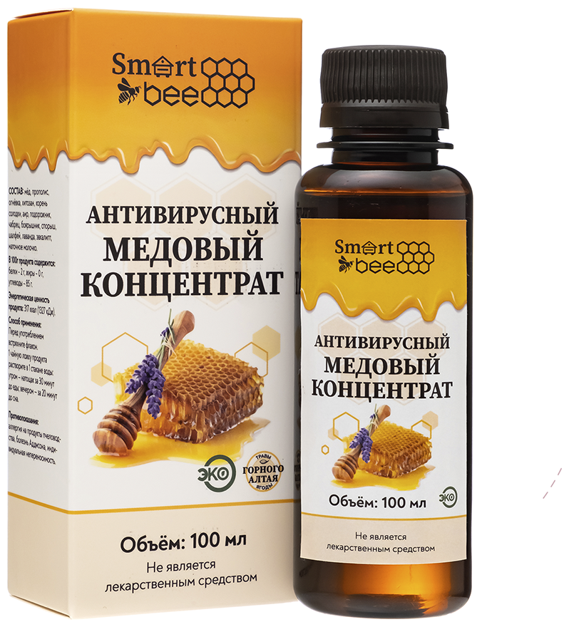 Антивирусный медовый концентрат Smart Bee 100 мл