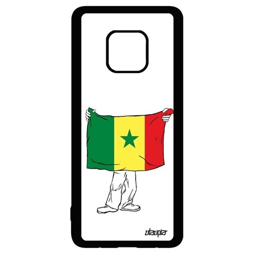 фото Защитный чехол для // huawei mate 20 pro // "флаг сенегала с руками" государственный страна, utaupia, белый