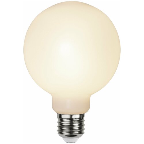 фото Лампа светодиодная outdoor lighting, патрон е27, высота 136 мм, поликарбонатный плафон, белый, теплый белый свет star trading