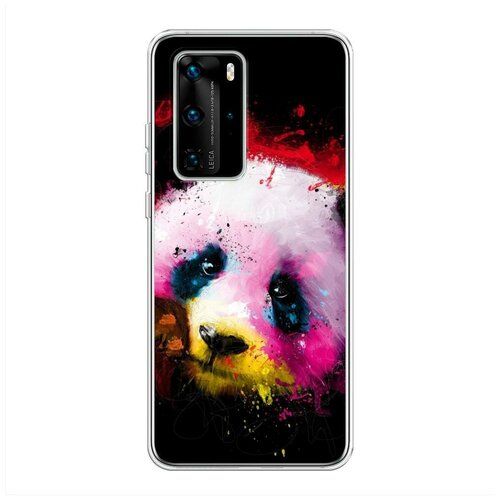 фото Силиконовый чехол "панда графика" на huawei p40 pro / хуавей п40 про case place